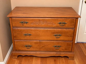 Vintage 3-Drawer Wood Dresser