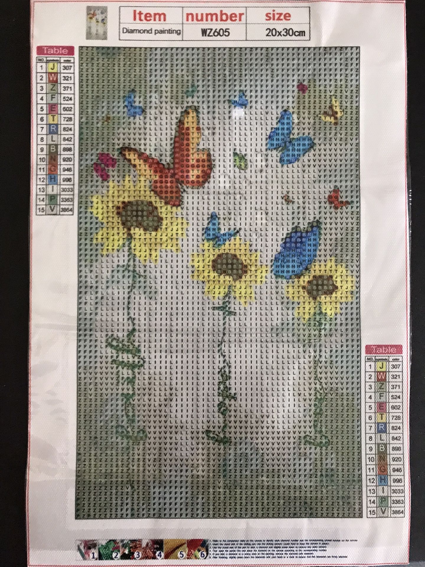New Diamond Painting Kit Flowers With Butterflies 