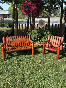 Rustic Log Furniture Set