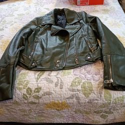 New leather coat size small for 20.00
