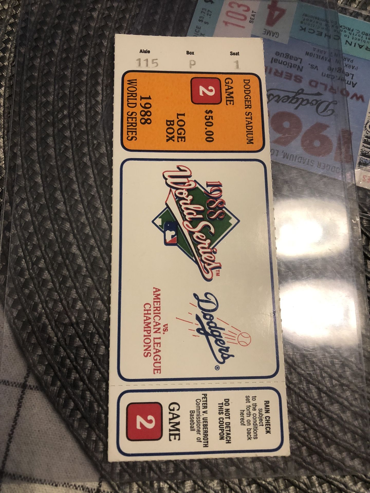 1988 Dodger World Series Ticket