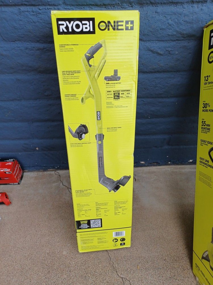 WEED EATER RYOBI 18V BATTERY AND CHARGER INCLUDED