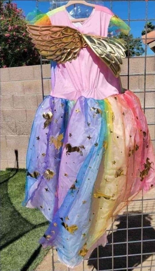 Girls Unicorn Dress Halloween Costume Size Large (12/14)