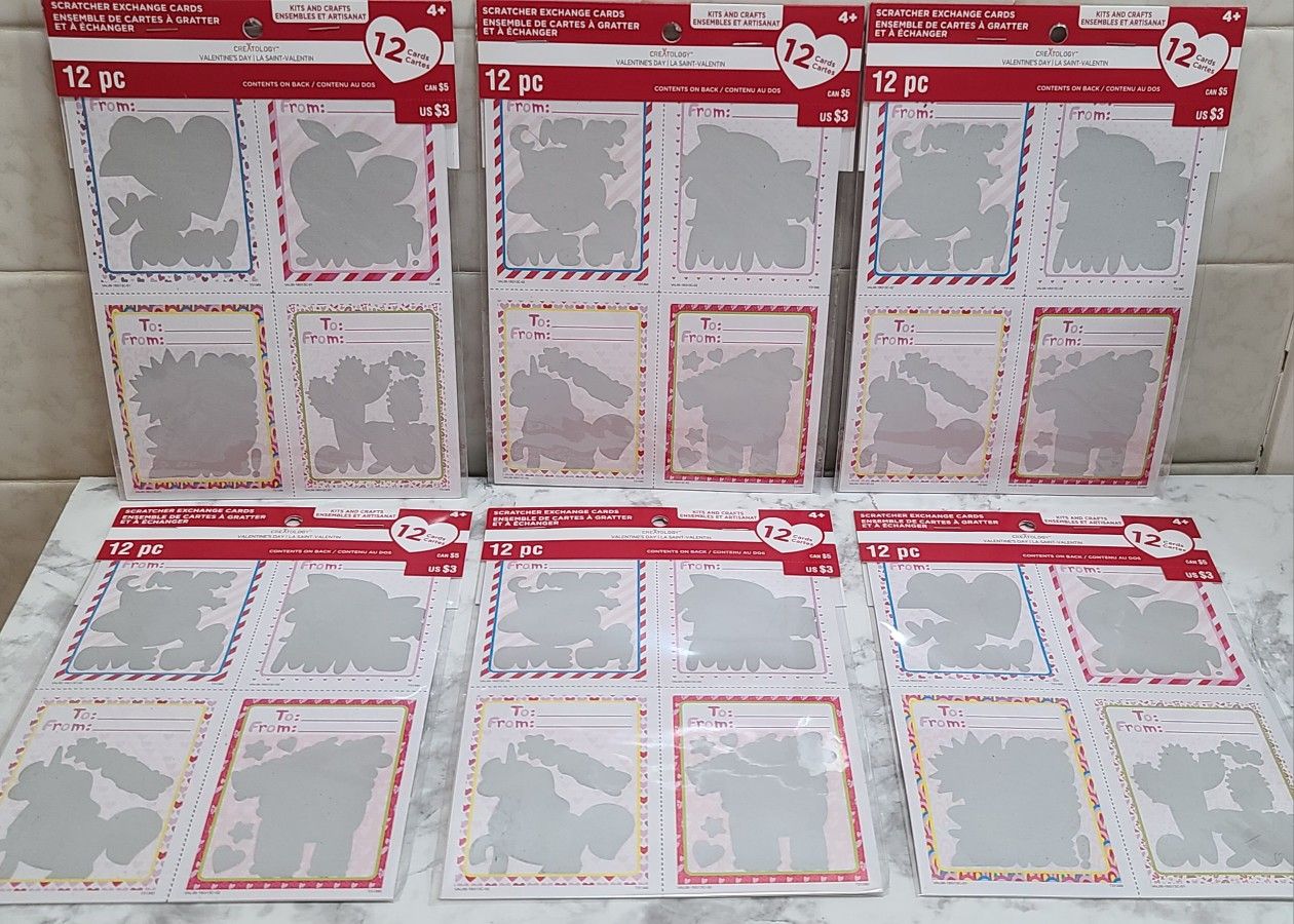 12 Pack Valentines Day Exchange Cards Kids New