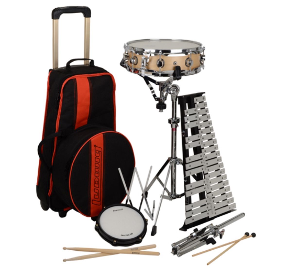Ludwig Combo Kit with Rolling Case