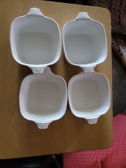 2 Corning Ware P-41-B / 2 P-41 Petite Pans Blue Cornflower Storage Baking Dish 