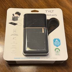 Tylt block Party Bluetooth Speaker And Charging Station-Brand new