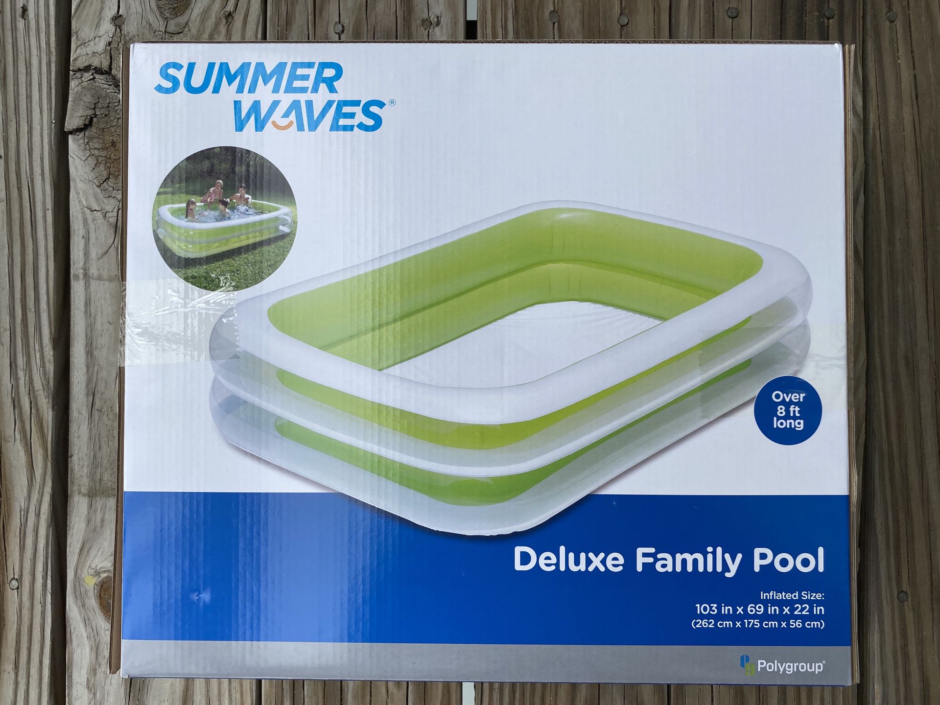 NEW - Summer Waves Deluxe Family Inflatable Pool