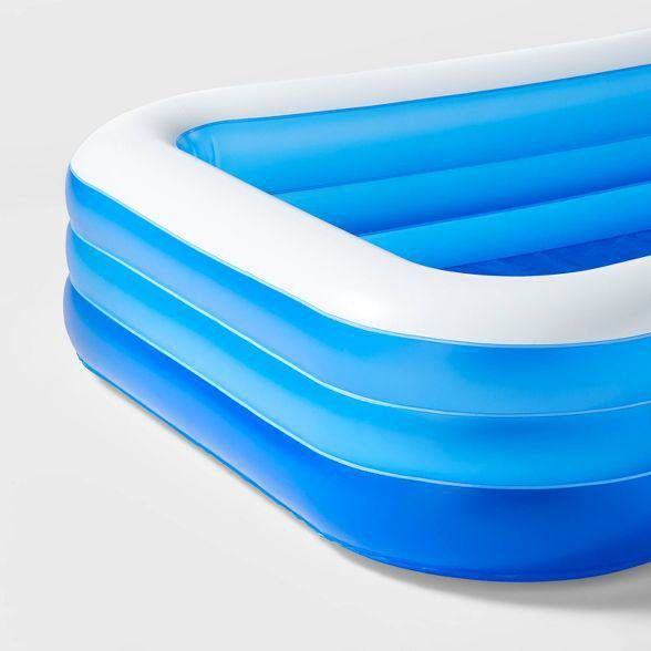 10' X 22" Deluxe Rectangular Family Inflatable Above Ground Pool - Sun Squad™