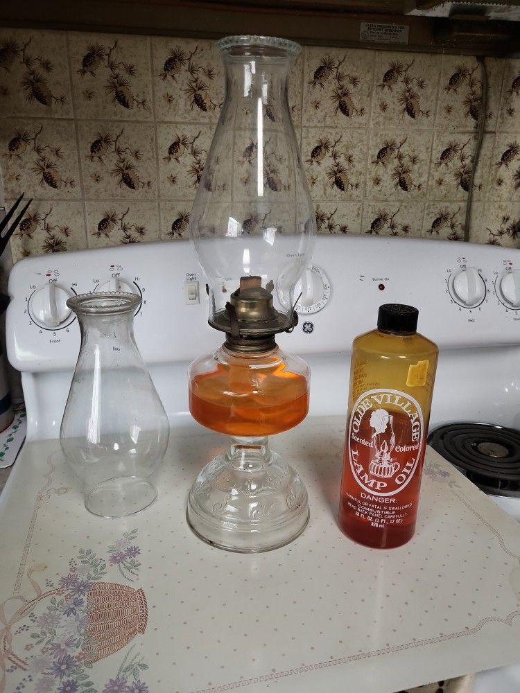 Lamp, Oil And Extra Glass