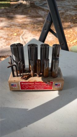 Vintage Breakheart Tool Co. 5C Lathe Collet Set with Wood Block - Made in USA