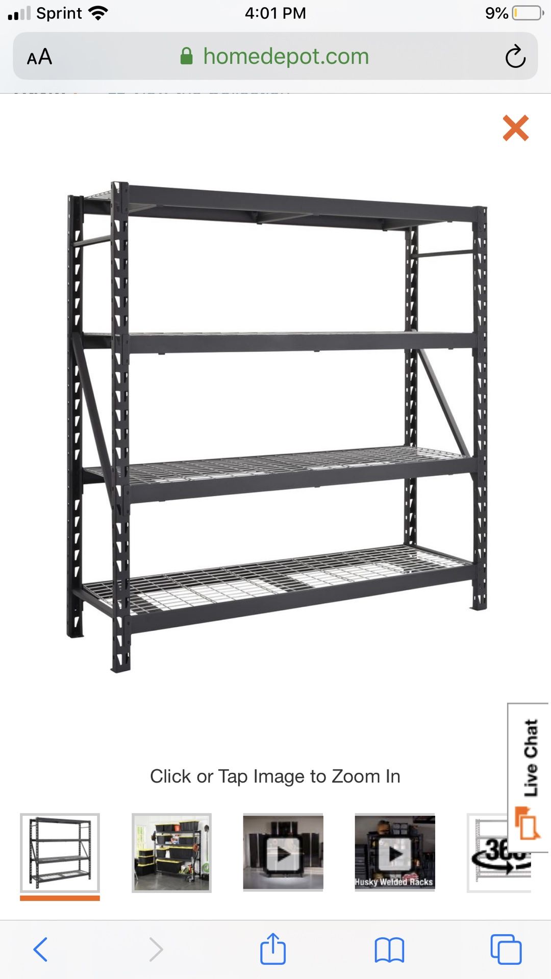 HUSKY heavy duty shelf