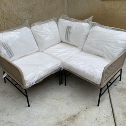 NEW 60% OFF!! Pottery Barn Tulum Wicker Patio Sectional Seating