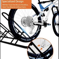 New in box Black Metal 4-Bike Floor Rack