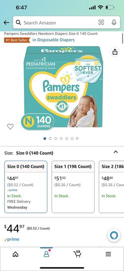 Pampers Swaddlers (Newborn Size) Thumbnail