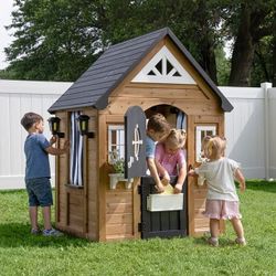 Backyard Discovery Mystic Cedar Wooden Kids Playhouse  $199.99