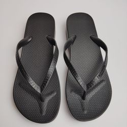 Hotmarzz Women's Black Flip-Flop Sandals - Size 10/11 (41)