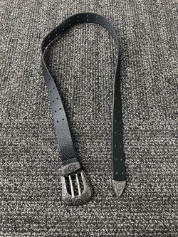 Women's Double Perf Western Belt - Wild Fable Adjustable Strap, Solid Pattern