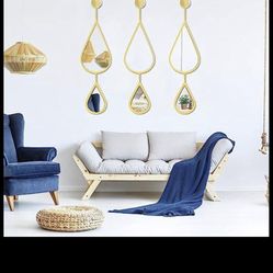 Mirrors Wall Mounted, 3 Piece Tear Drop Small Mirrors Decorative for Bedroom