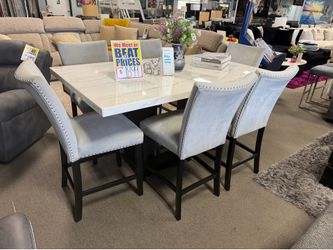 Genuine marble dining set! ☎️🏡❤️ easy financing!