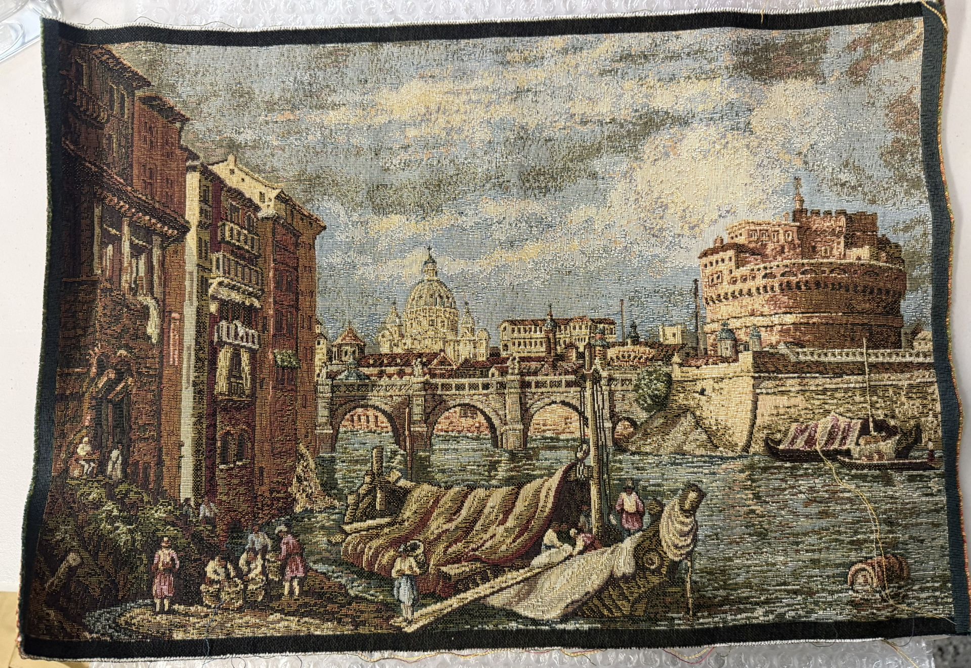 Italian Tapestry Wall Hanging / Table Textile – Made in Italy – Like New