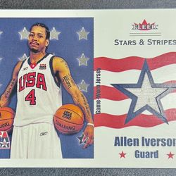 Allen Iverson USA Basketball 2003-04 Fleer Avant Stars & Stripes Jersey Card /500
