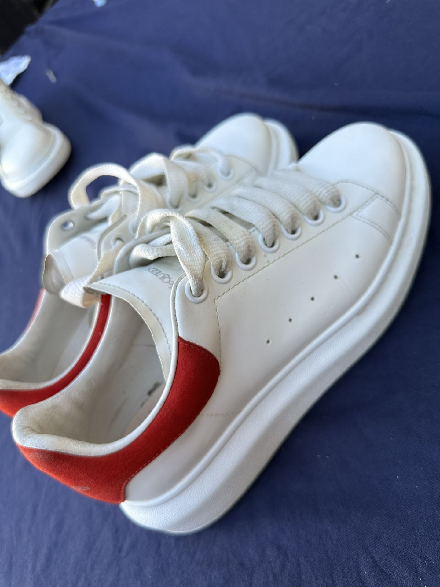 Alexander MCQUEEN Red Suede leather sneakers Size 6.5