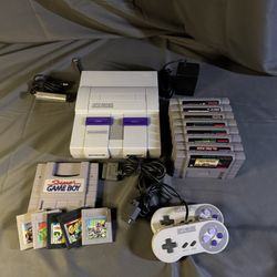 Super Nintendo w/ Super Game Boy & Super Mario All-Stars/Sup. Mario World & MORE