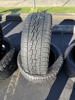Pair Of Two Tires With Good Thread Life 225/55R17 Falken A/T