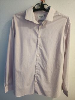 Long Sleeve Lilac And White Striped Shirt