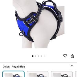 No pull Dog Harness Blue 
