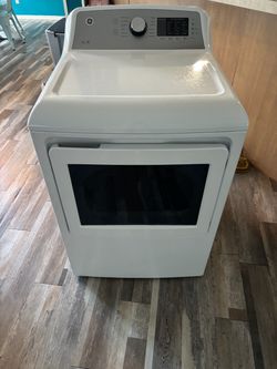 GE White Front-Load Dryer