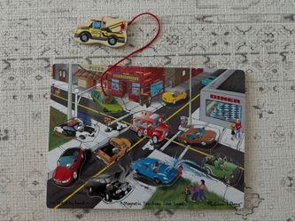 Wooden Magnetic Tow Truck Puzzle