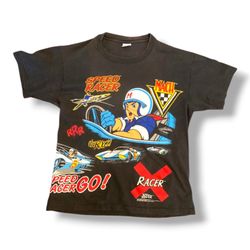 Vintage 1992 all over print Speed Racer T-shirt double sided Mens Size XL