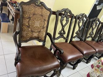 Luxury Leather Dinning 5 Chairs 