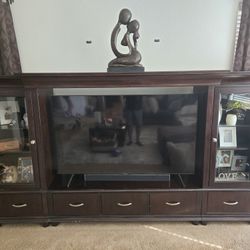 Hardwood Entertainment Center 4 Piece 