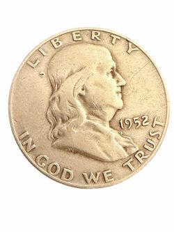 1952-D Franklin Half Dollar 90% Silver Denver Mint Circulated US Coin 50C