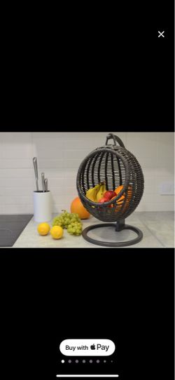 Wicker Hanging Storage  Basket