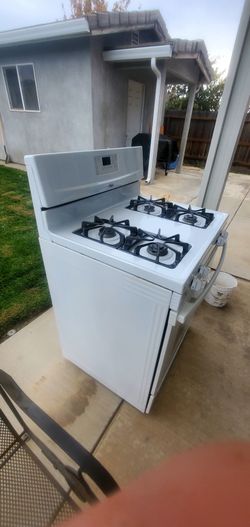 Whirlpool gas oven with top burner