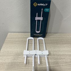 NEW Safety 1st Cabinet Slide Locks 2 Pack White Baby Child Proof Safety