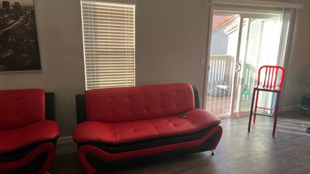 Red couches Price Negotiable
