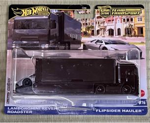 2024 Mattel Hot Wheels 🛞 Premium Car Culture Team Transport. Lamborghini Reventon Roadster, Lopsided Hauler, #76. Real/Riders, Metal/Metal, 1:64 Set.