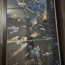 Super Cool Full Size Star Wars Poster In Nice Frame