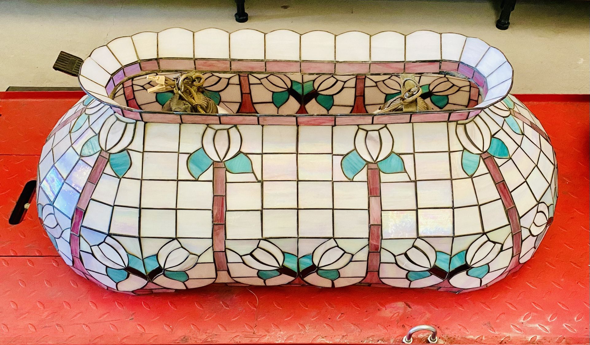 Custom Stained Glass Chandelier Light