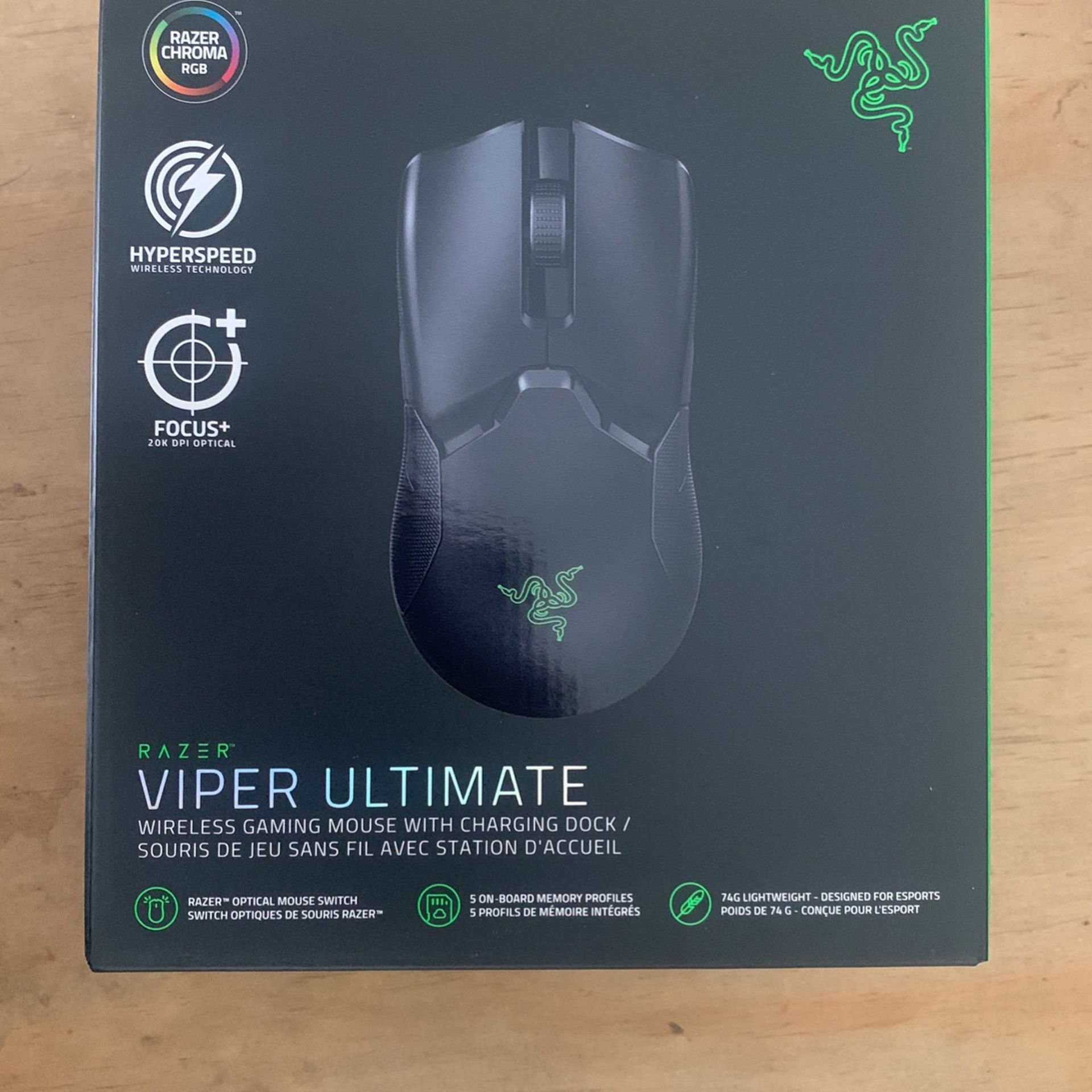 Razer Viper Ultimate Wireless Gaming Mouse With Dock