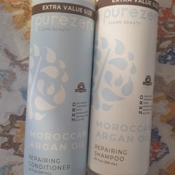 Purezero, Moroccan Argan oil Repairing Shampoo and Conditioner 