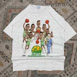 Vintage 90s Seattle SuperSonics T Shirt 