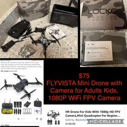 $75 FLYVISTA Mini Drone with Camera 