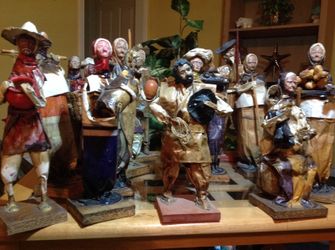 Mexican handmade papier-mâché figures