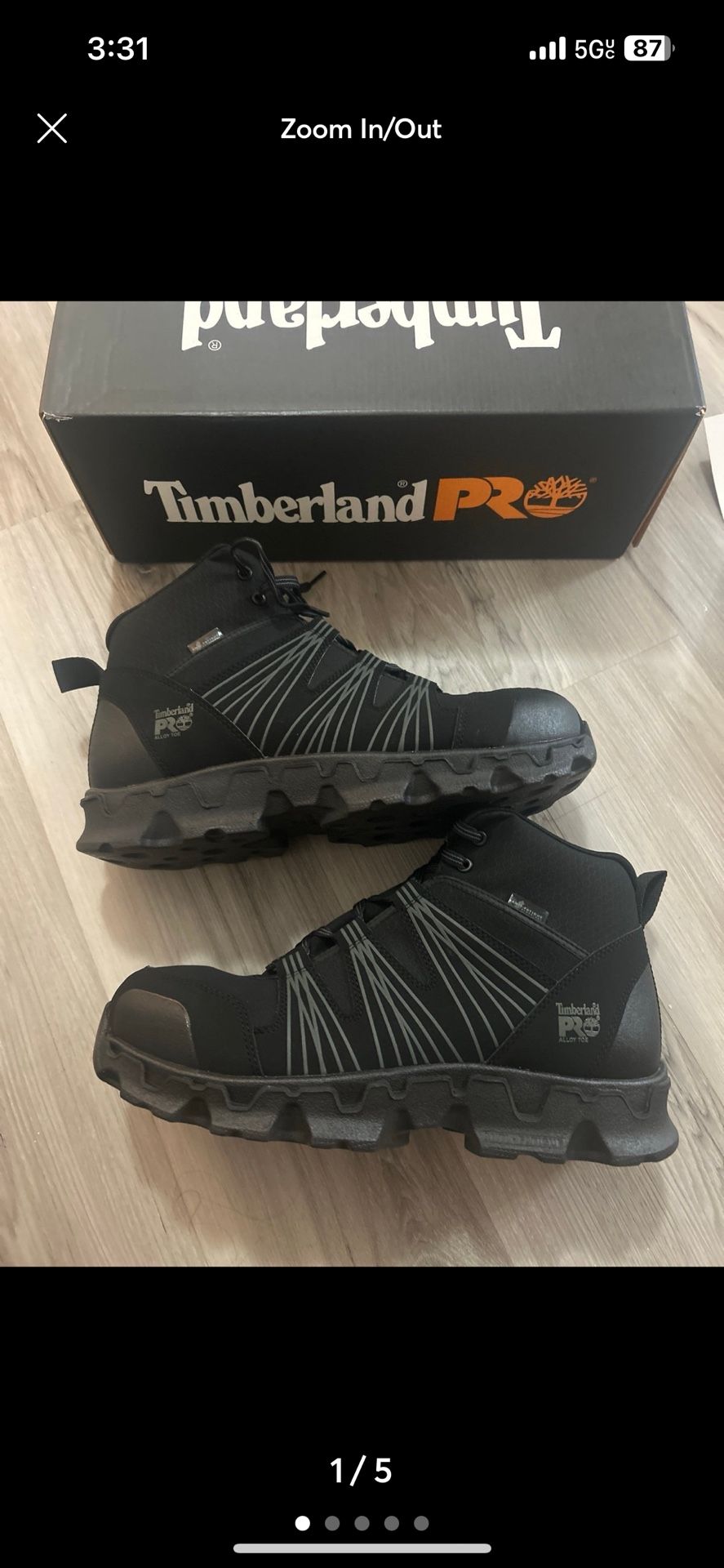 Man's Boots Timberland PRO Powertrain Mid Alloy Safety Toe Static Dissipative